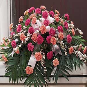 Dangler Funeral Home | Pink Casket Cover