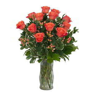 Cedar Knolls Florist | 12 Orange Roses